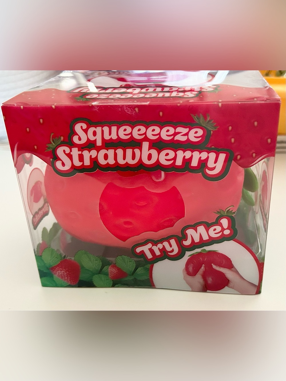 NEW Squeeezy Strawberry by Sunny Days squish Toy large